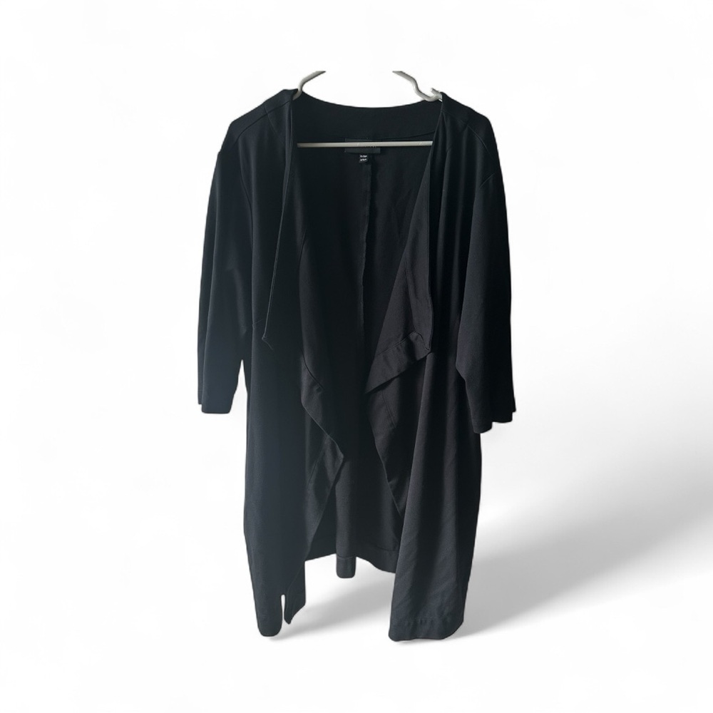 Lane Bryant Black Ponte Knit 3/4 sleeve Jacket 26/28 petite